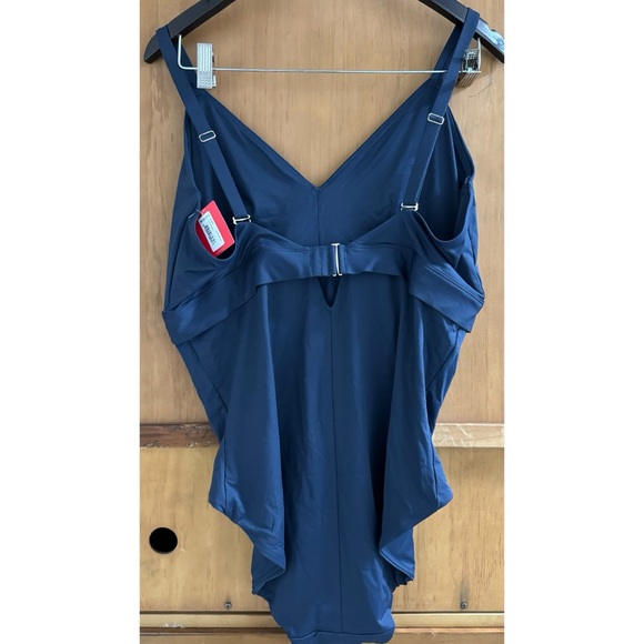 NWT SPANX Classic SunKissed Navy One Piece Swimsuit Plus Size 3X - Picture 6 of 9